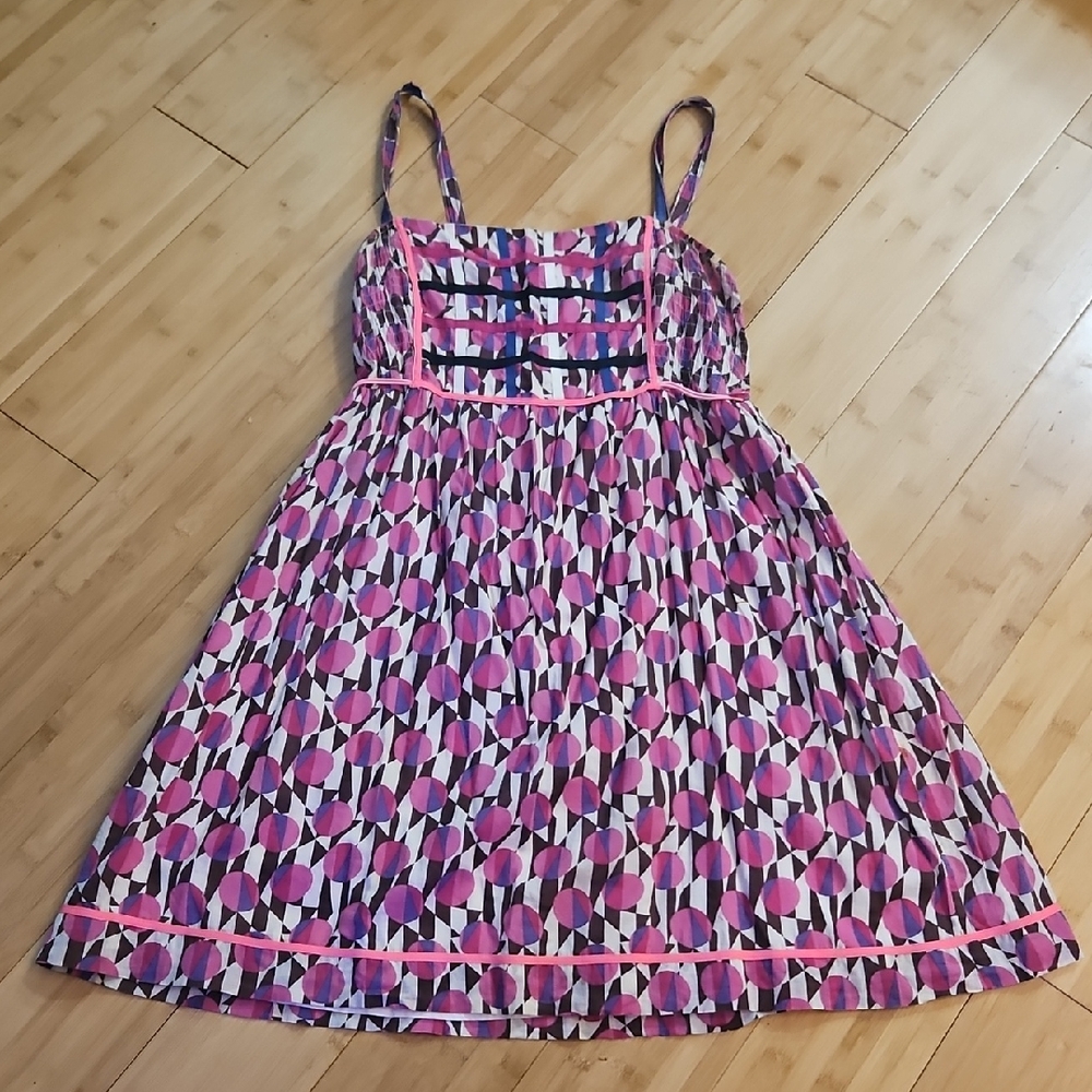 Vintage Free People Cotton Opt Art Sundress